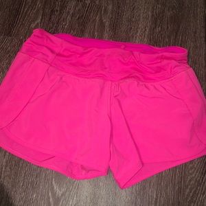 Hot pink Lululemon Run Times short